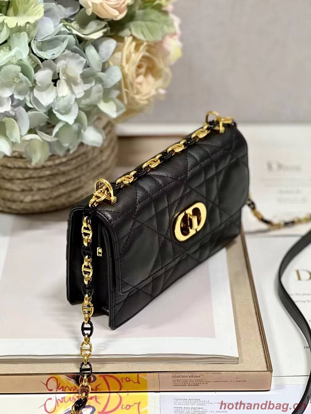 Dior MISS CARO MINI BAG Macrocannage Lambskin S5169UD BLACK Dior MISS CARO MINI BAG Macrocannage Lambskin S5169UD BLACK