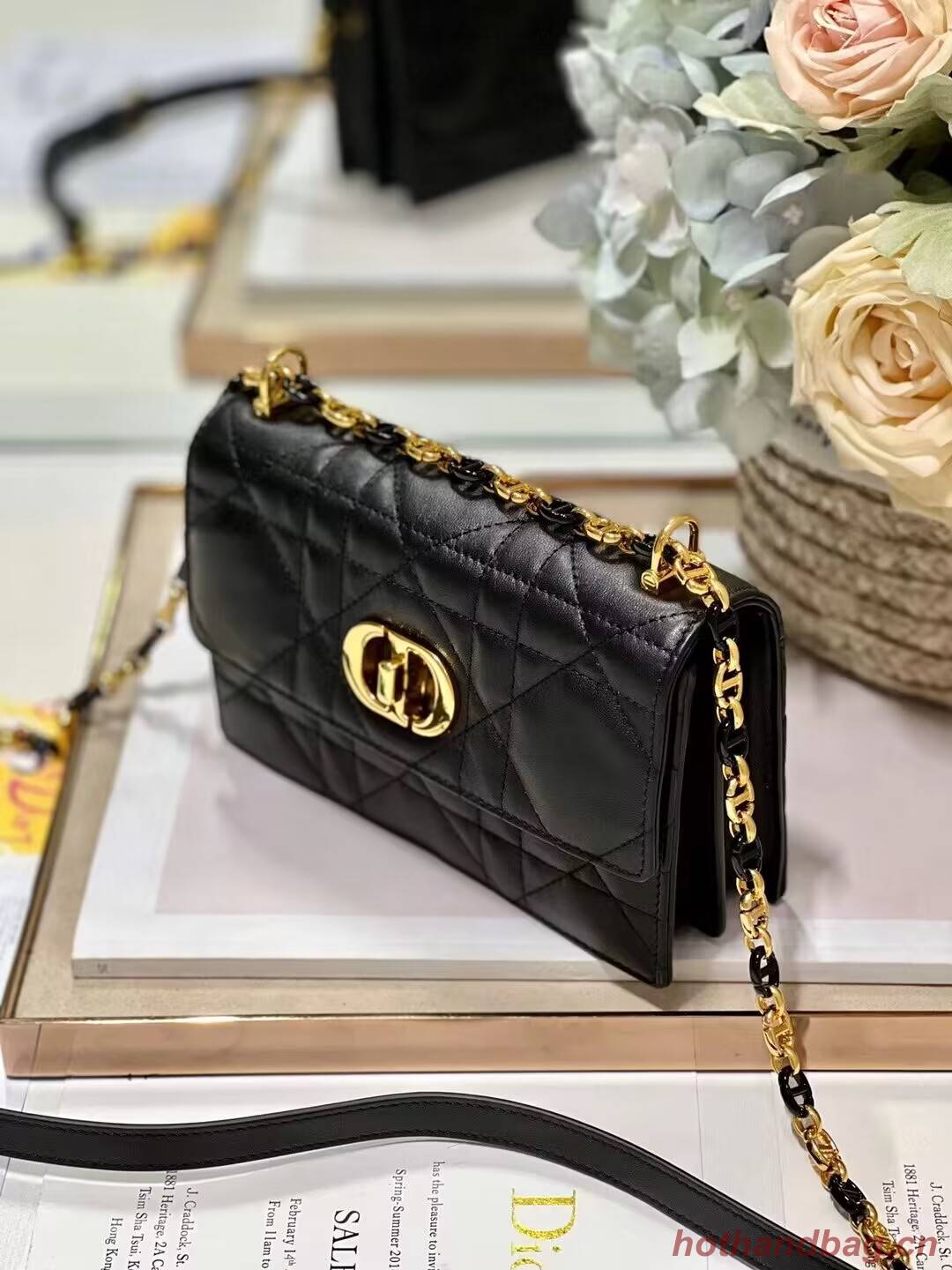 Dior MISS CARO MINI BAG Macrocannage Lambskin S5169UD BLACK Dior MISS CARO MINI BAG Macrocannage Lambskin S5169UD BLACK