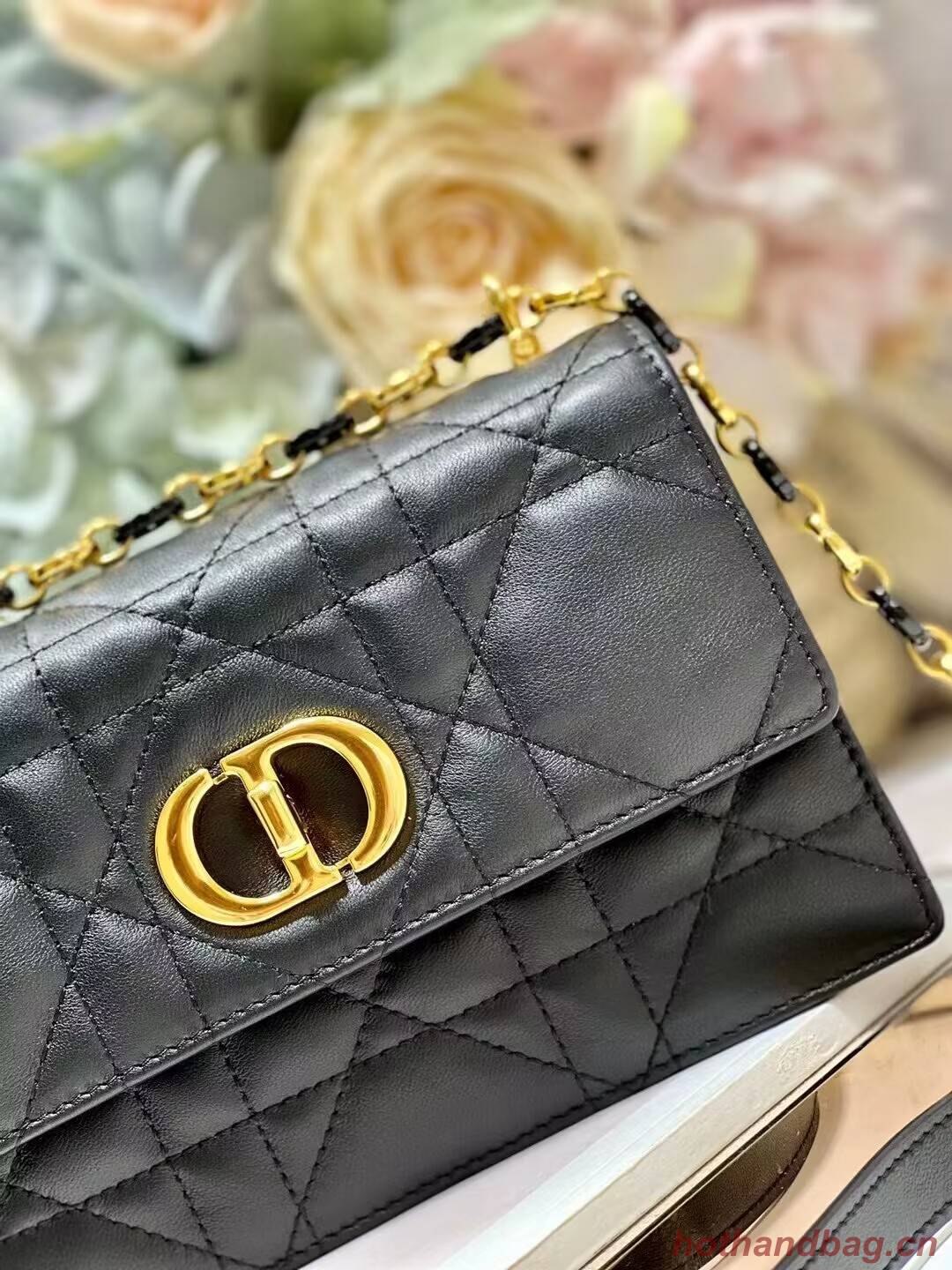 Dior MISS CARO MINI BAG Macrocannage Lambskin S5169UD BLACK Dior MISS CARO MINI BAG Macrocannage Lambskin S5169UD BLACK