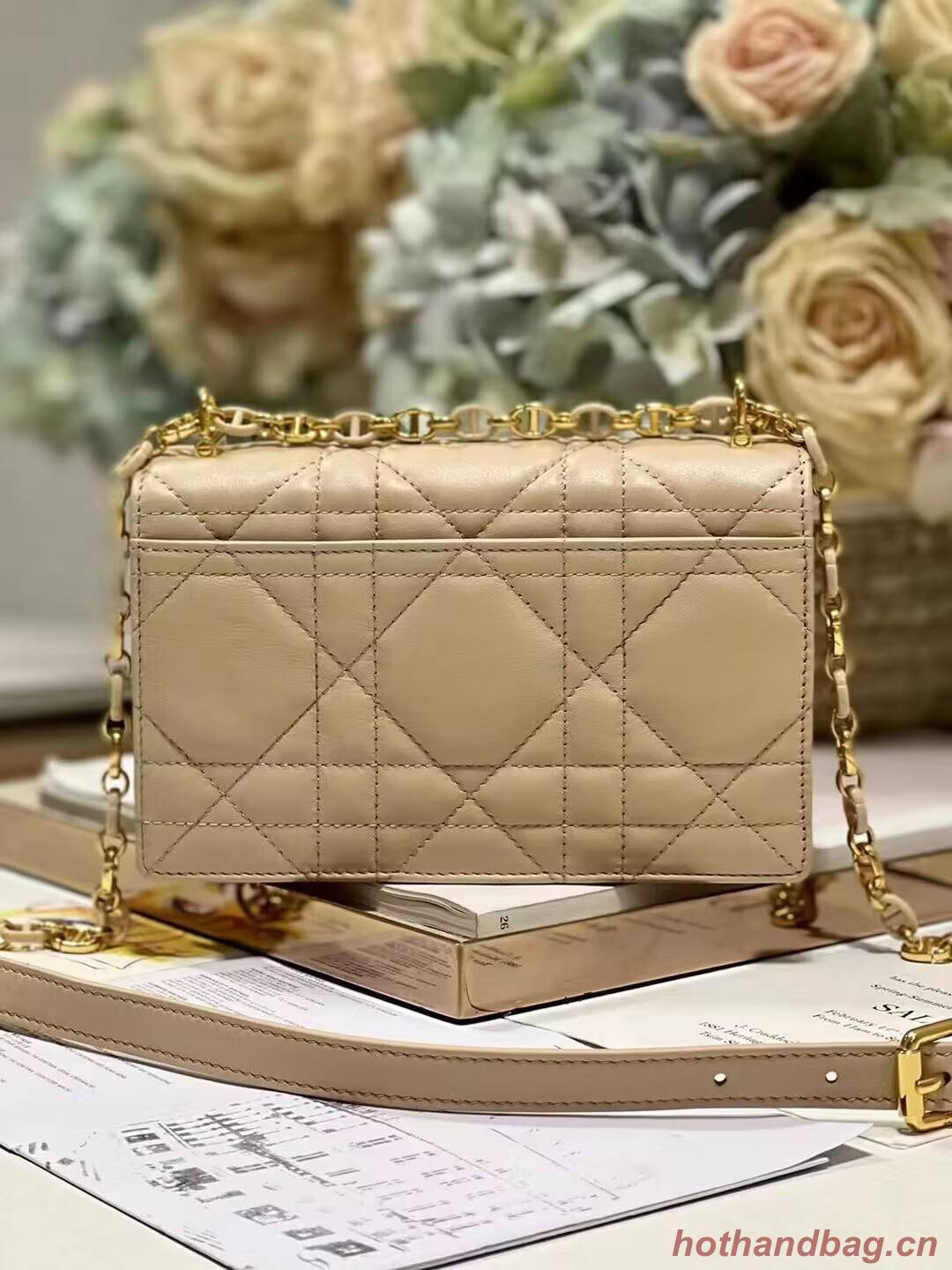 Dior MISS CARO MINI BAG Macrocannage Lambskin S5169UD Sand-Colored Dior MISS CARO MINI BAG Macrocannage Lambskin S5169UD Sand-Colored