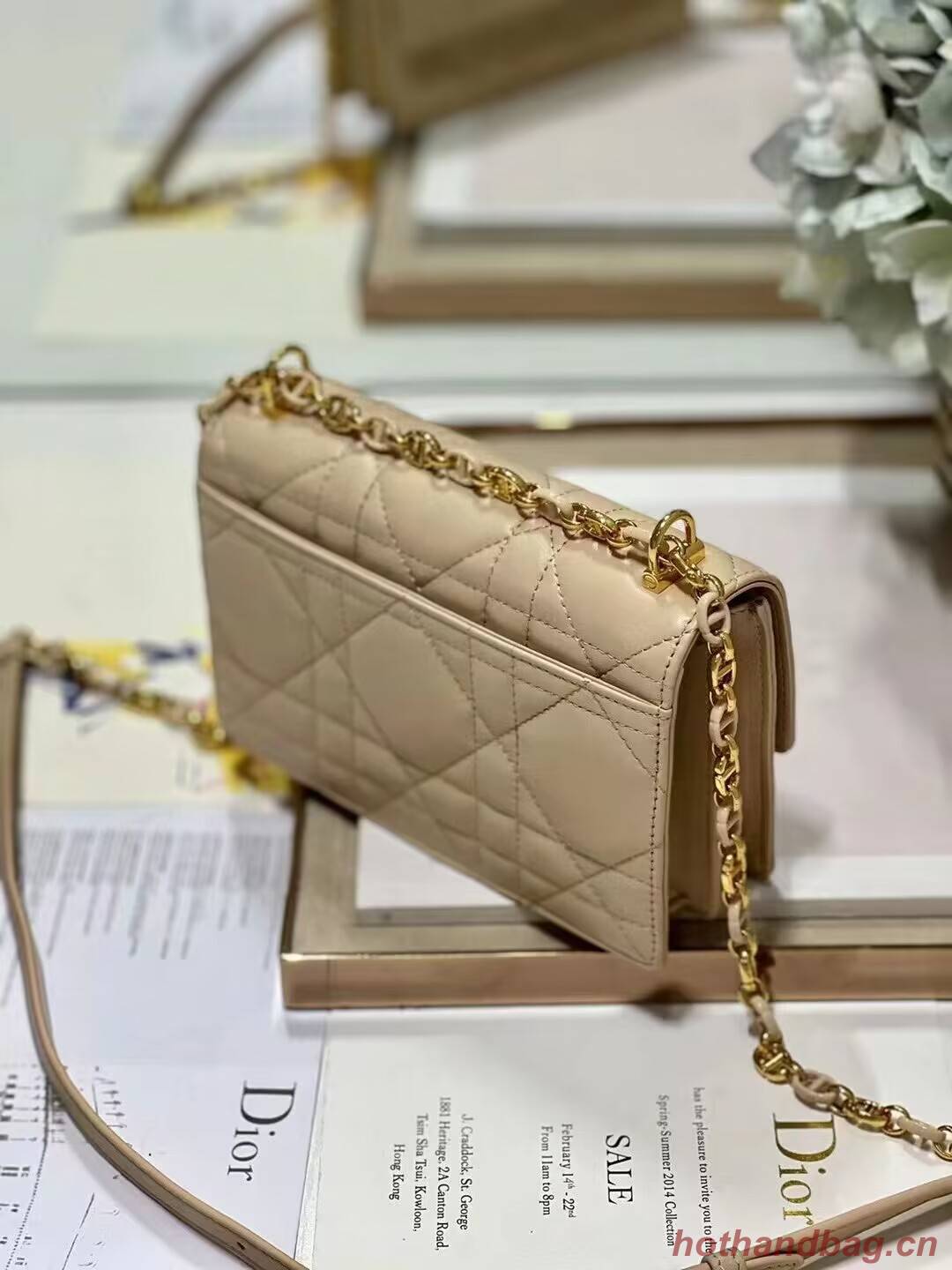 Dior MISS CARO MINI BAG Macrocannage Lambskin S5169UD Sand-Colored Dior MISS CARO MINI BAG Macrocannage Lambskin S5169UD Sand-Colored