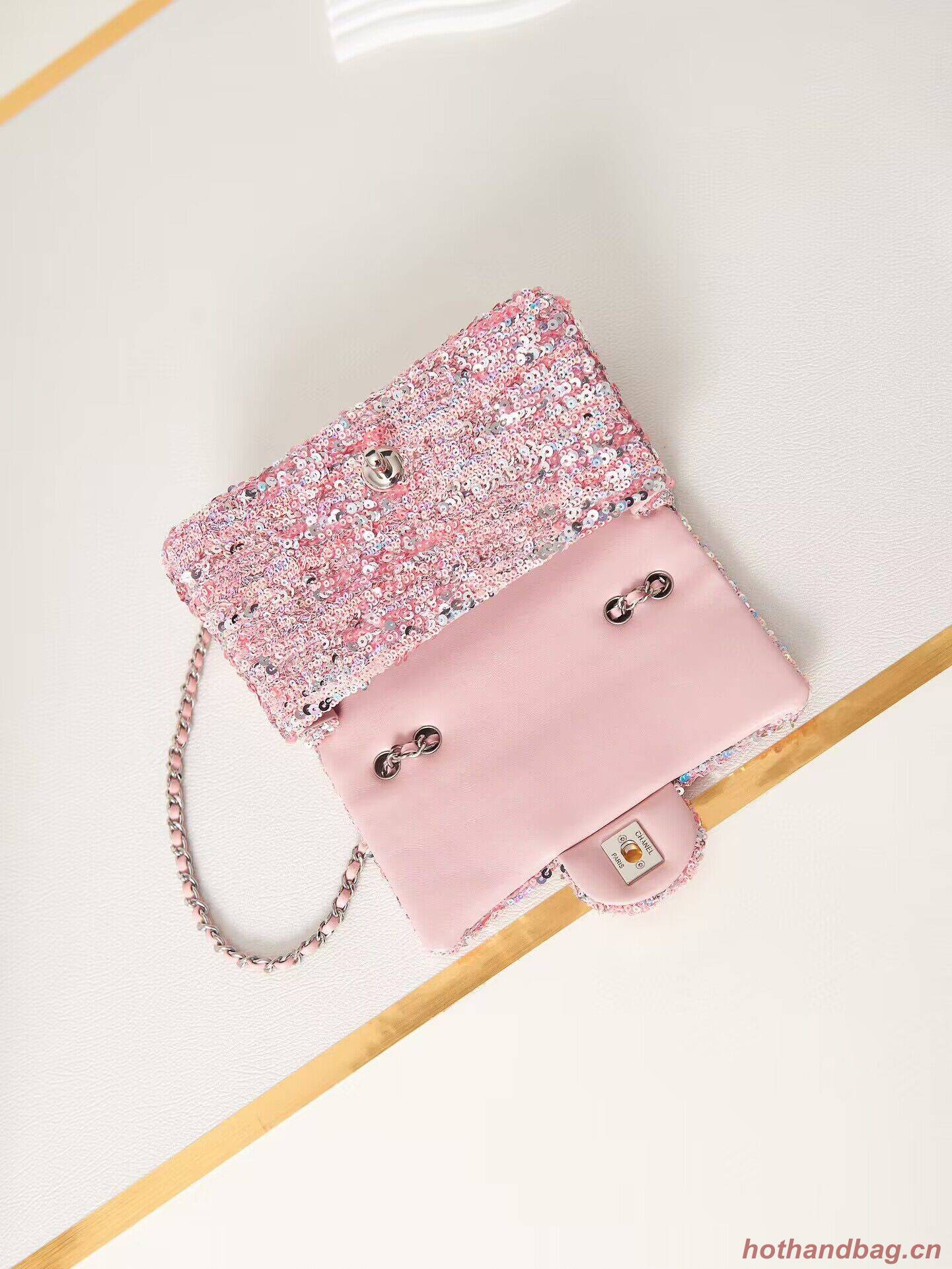 Chanel 23C Sequins CF Shoulder Bag AS3965 Pink Chanel 23C Sequins CF Shoulder Bag AS3965 Pink