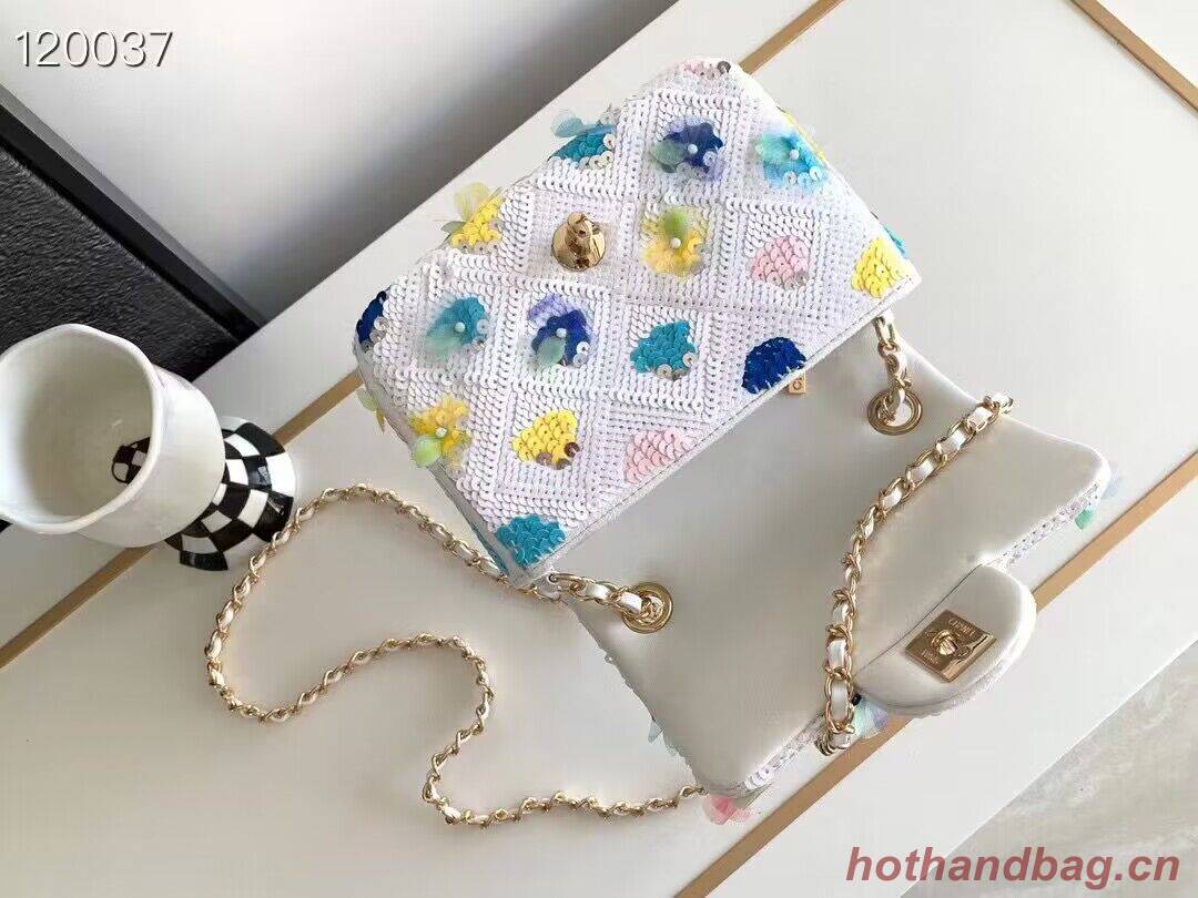 Chanel 23P Mini Shoulder Flowers Bag AS11165 White Chanel 23P Mini Shoulder Flowers Bag AS11165 White