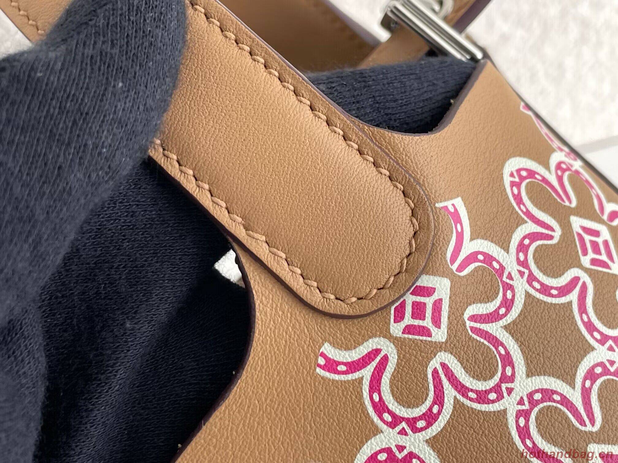 Hermes Mini Picotin 14 Lock Bags Original Swift Leather PL5302 Flower Brown Hermes Mini Picotin 14 Lock Bags Original Swift Leather PL5302 Flower Brown