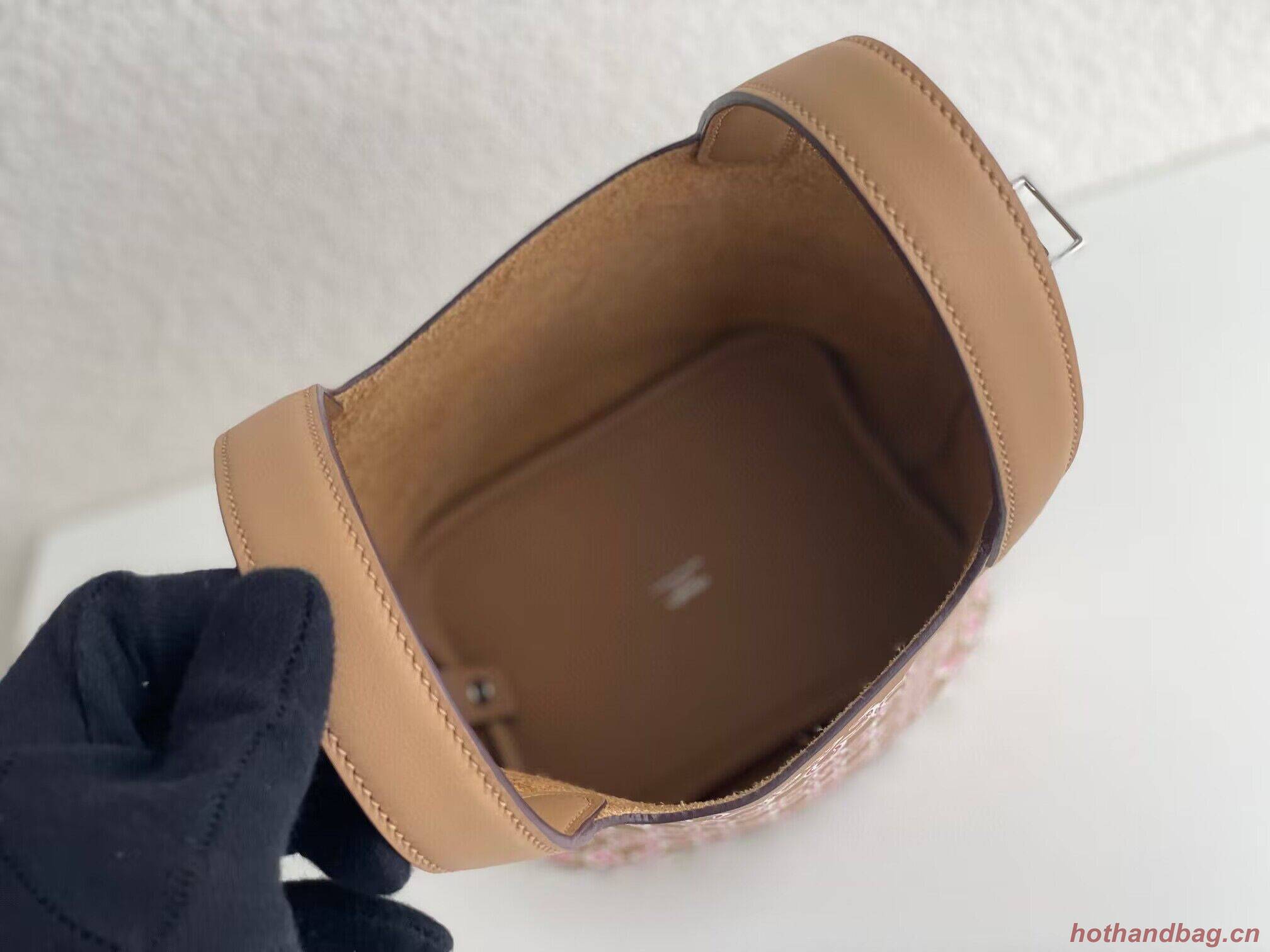 Hermes Mini Picotin 14 Lock Bags Original Swift Leather PL5302 Flower Brown Hermes Mini Picotin 14 Lock Bags Original Swift Leather PL5302 Flower Brown