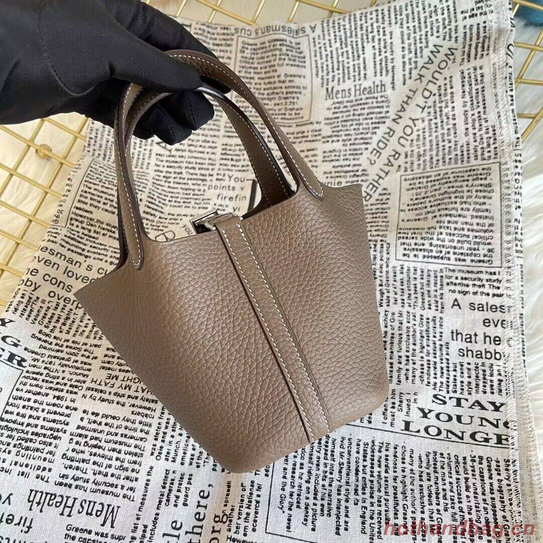 Hermes Mini Picotin 14 Lock Bags Original Togo Leather PL5302 Dark Gray Hermes Mini Picotin 14 Lock Bags Original Togo Leather PL5302 Dark Gray