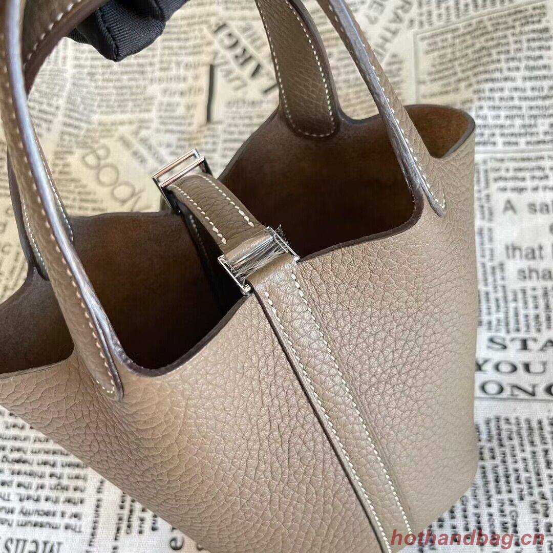 Hermes Mini Picotin 14 Lock Bags Original Togo Leather PL5302 Dark Gray Hermes Mini Picotin 14 Lock Bags Original Togo Leather PL5302 Dark Gray