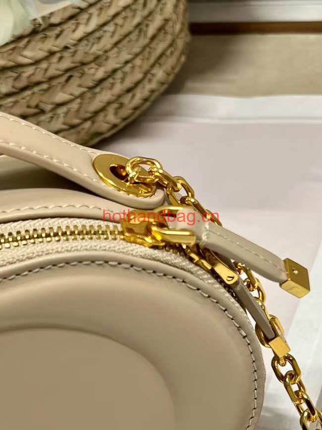 CD SIGNATURE OVAL CAMERA BAG Caramel Beige Calfskin with Embossed CD Signature S2201UMFV CD SIGNATURE OVAL CAMERA BAG Caramel Beige Calfskin with Embossed CD Signature S2201UMFV