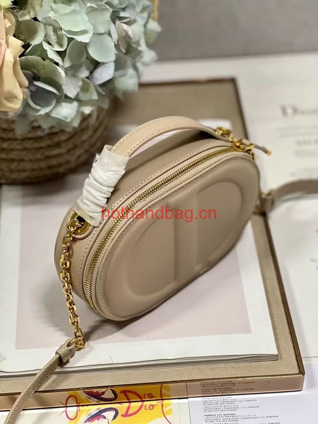 CD SIGNATURE OVAL CAMERA BAG Caramel Beige Calfskin with Embossed CD Signature S2201UMFV CD SIGNATURE OVAL CAMERA BAG Caramel Beige Calfskin with Embossed CD Signature S2201UMFV