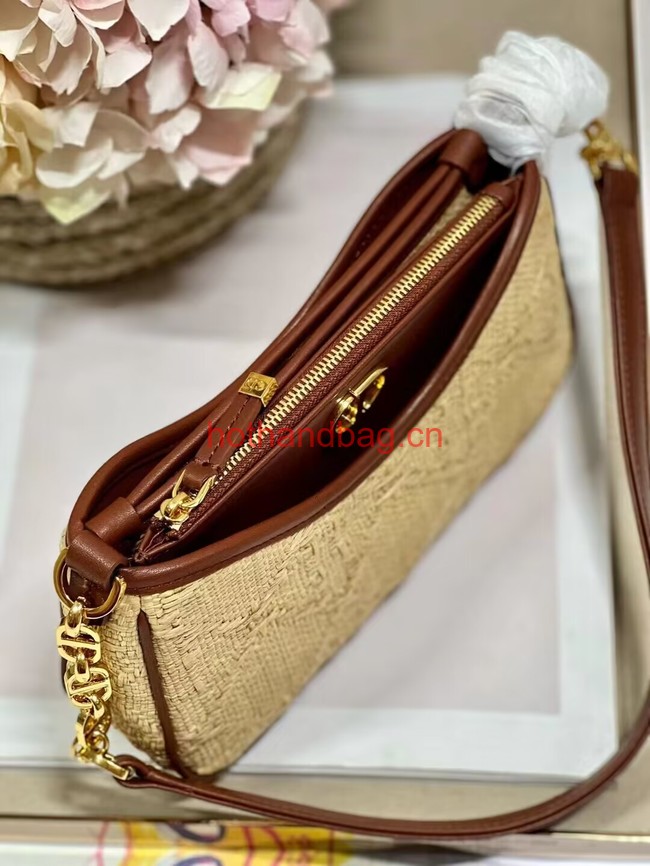 Dior 30 MONTAIGNE HOBO AVENUE MINI BAG Natural Cannage Raffia S2187UCNX
