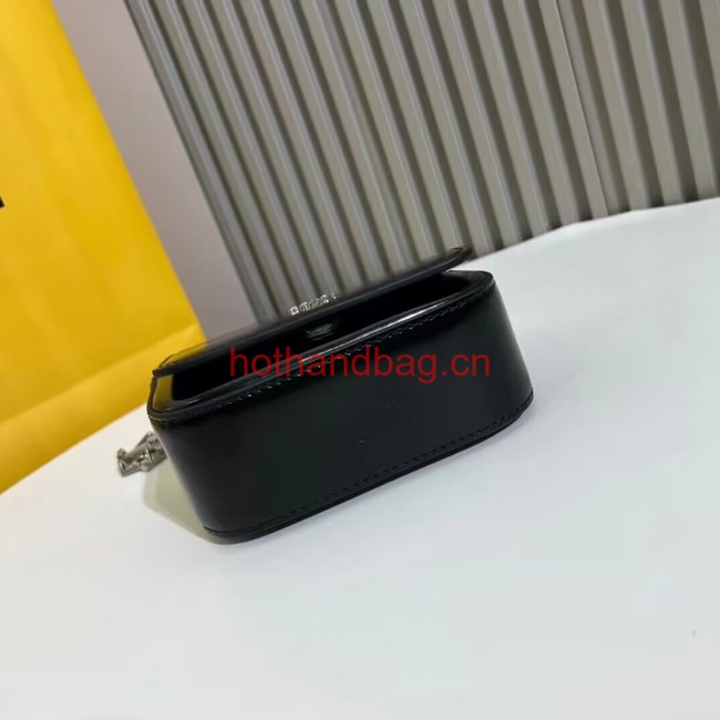 Fendi mini smooth leather bag F1089 black Fendi mini smooth leather bag F1089 black