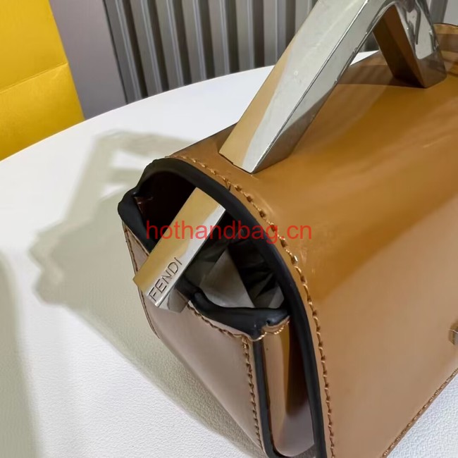 Fendi mini smooth leather bag F1089 brown Fendi mini smooth leather bag F1089 brown