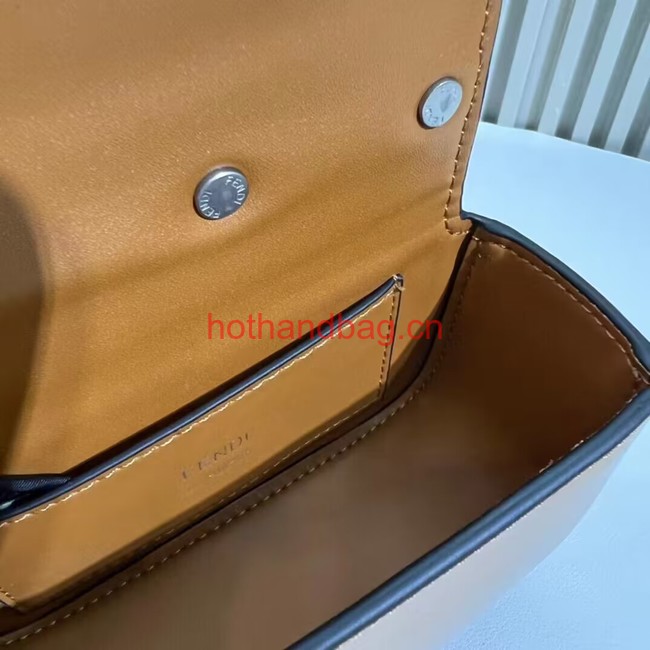 Fendi mini smooth leather bag F1089 brown Fendi mini smooth leather bag F1089 brown