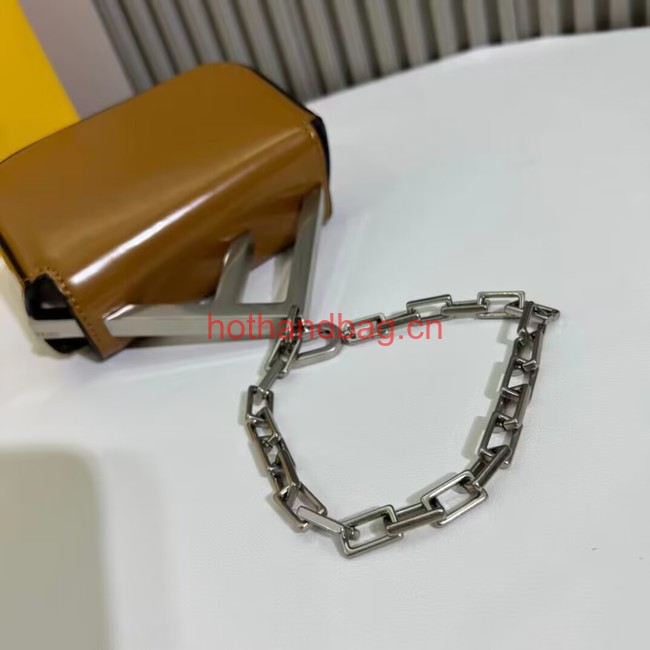 Fendi mini smooth leather bag F1089 brown Fendi mini smooth leather bag F1089 brown