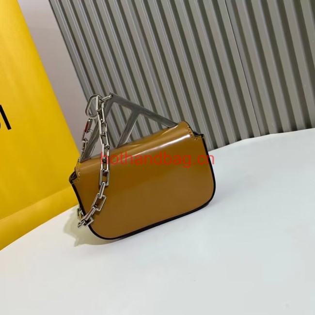 Fendi mini smooth leather bag F1089 brown Fendi mini smooth leather bag F1089 brown