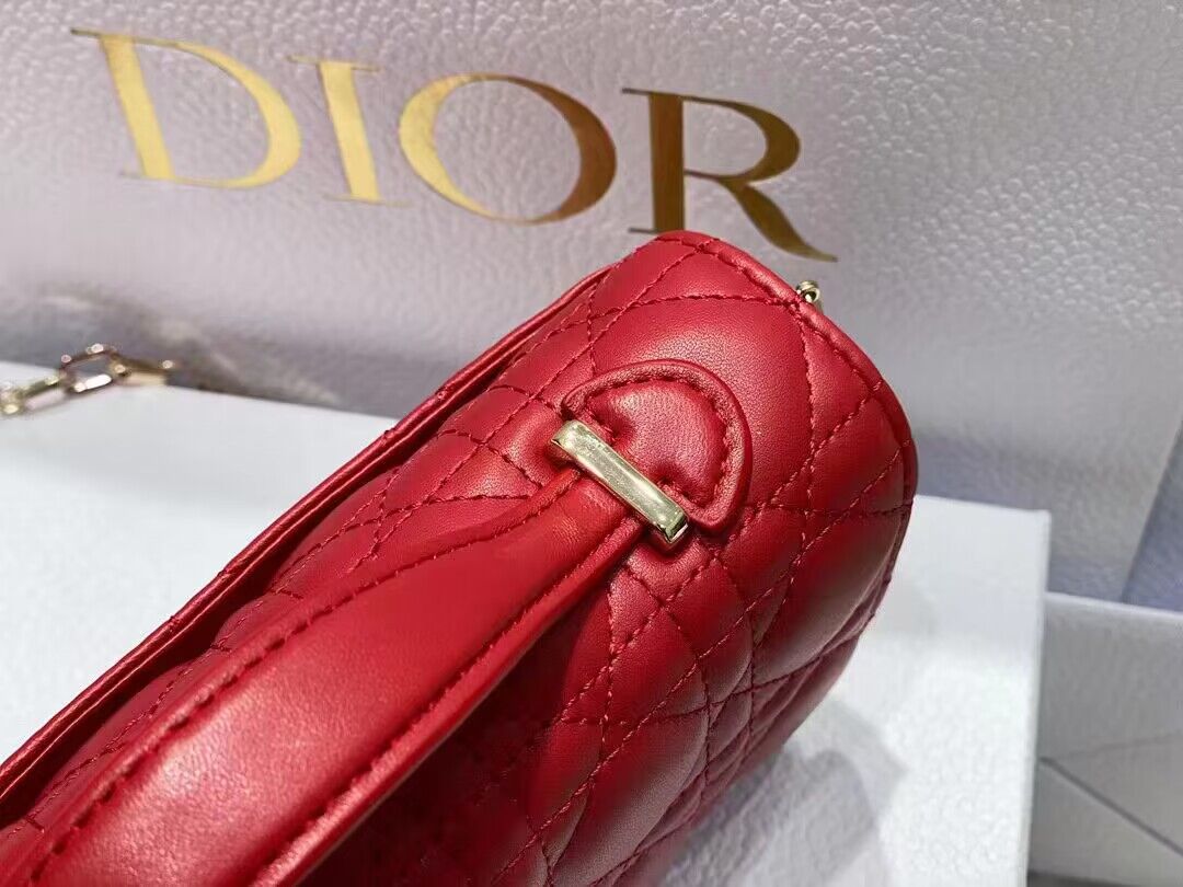 Dior Lady Original Leather Pearl Clutch Bag 6617 Red Dior Lady Original Leather Pearl Clutch Bag 6617 Red