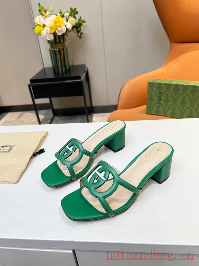 Gucci WOMENS INTERLOCKING G CUT-OUT SANDAL 93590-4