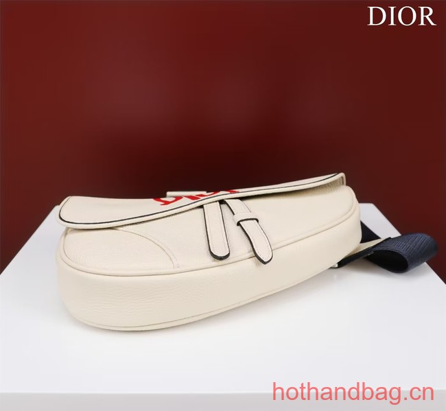 Dior Essentials SADDLE BAG Grained Calfskin 1ADPO093G WHITE Dior Essentials SADDLE BAG Grained Calfskin 1ADPO093G WHITE