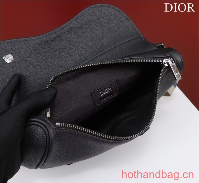 Dior Essentials SADDLE BAG Grained Calfskin 1ADPO093G BLACK