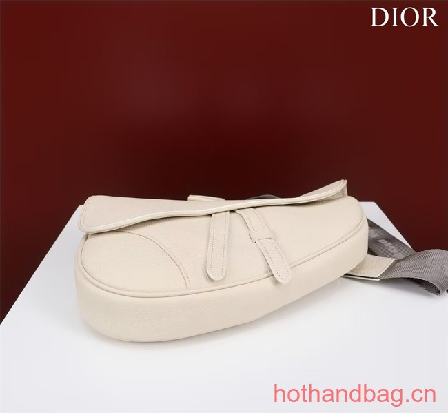 Dior Essentials SADDLE BAG Grained Calfskin 1ADPO093f WHITE Dior Essentials SADDLE BAG Grained Calfskin 1ADPO093f WHITE