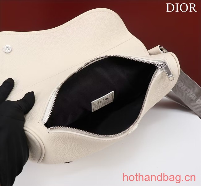 Dior Essentials SADDLE BAG Grained Calfskin 1ADPO093f WHITE Dior Essentials SADDLE BAG Grained Calfskin 1ADPO093f WHITE