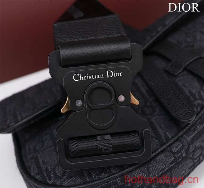 Dior Essentials SADDLE BAG Oblique Jacquard 1ADPO093 black Dior Essentials SADDLE BAG Oblique Jacquard 1ADPO093 black