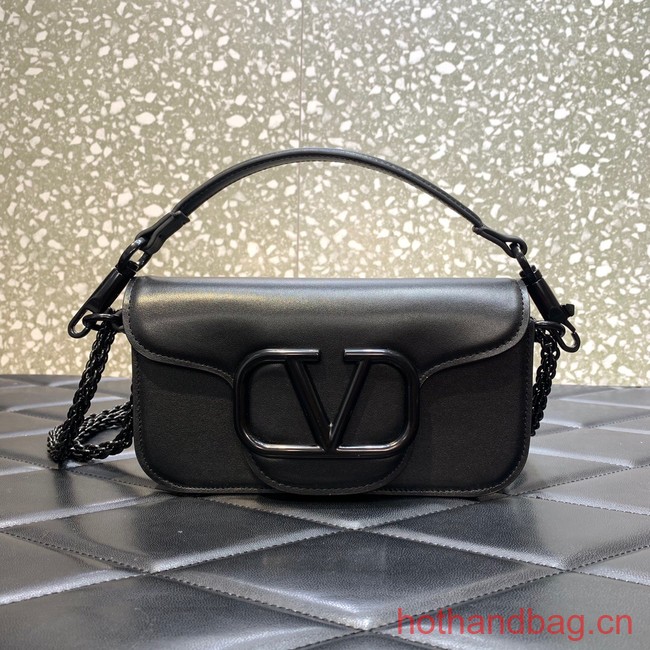 VALENTINO GARAVANI MINI LOCO Calf leather Shoulder Bag 1W2B0G black