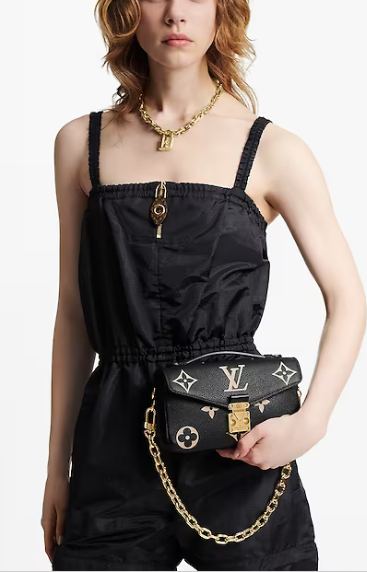 Louis Vuitton Pochette Metis East West M46596 black&Beige Louis Vuitton Pochette Metis East West M46596 black&Beige