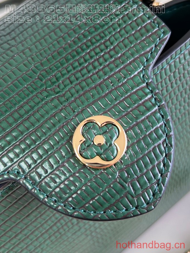 Louis Vuitton Capucines Mini Lizard print N81209 Dark Green