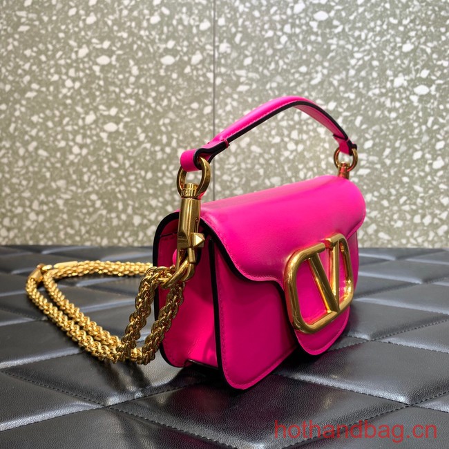 VALENTINO GARAVANI MINI LOCO Calf leather Shoulder Bag 1W2B0K rose