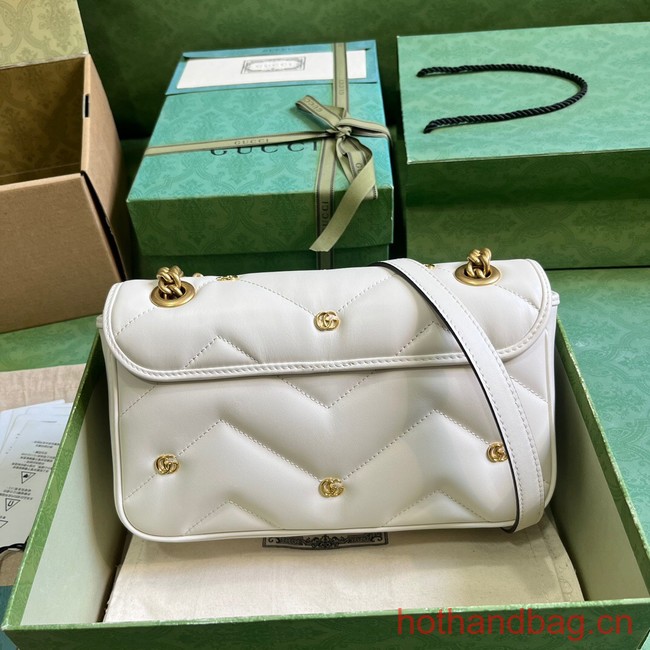 GUCCI GG MARMONT SMALL SHOULDER BAG 443497 White