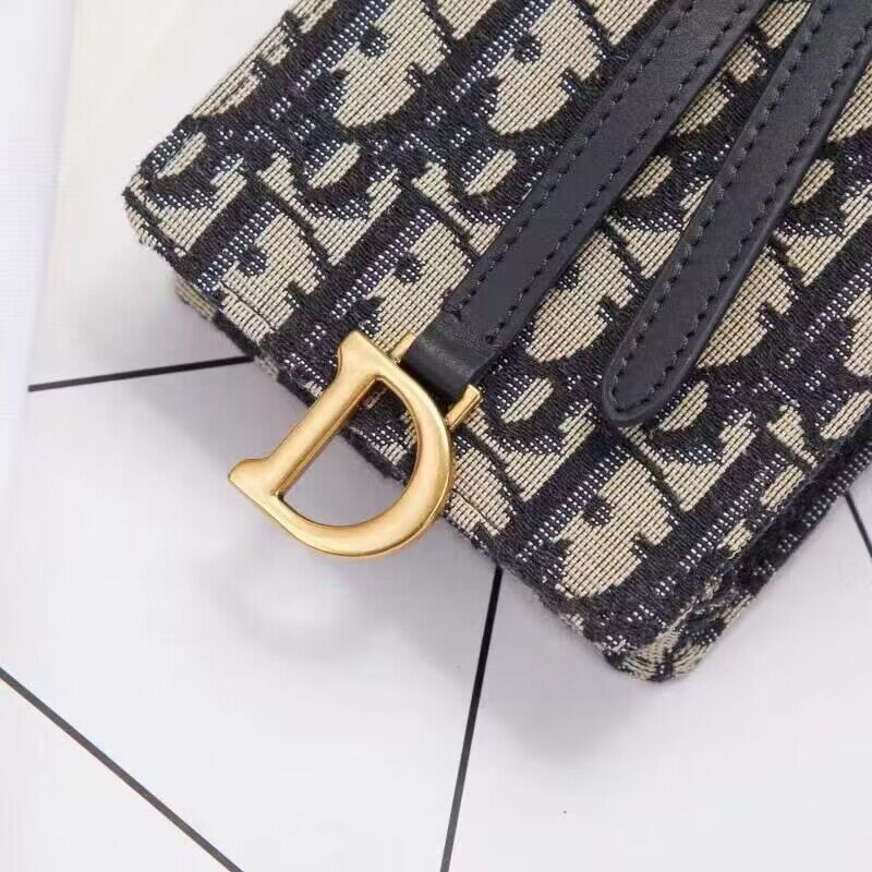 DIOR Oblique Jacquard Phone POUCH S5619 blue DIOR Oblique Jacquard Phone POUCH S5619 blue