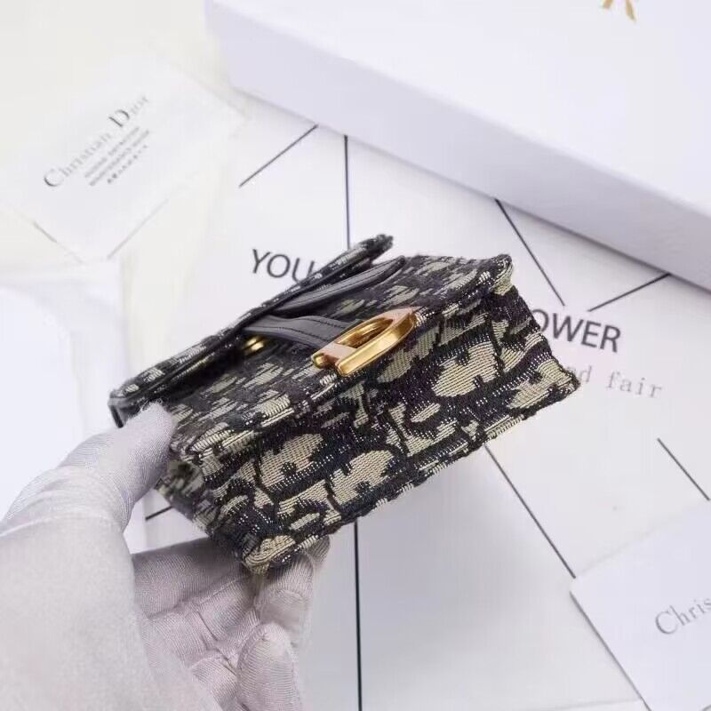 DIOR Oblique Jacquard Phone POUCH S5619 blue DIOR Oblique Jacquard Phone POUCH S5619 blue