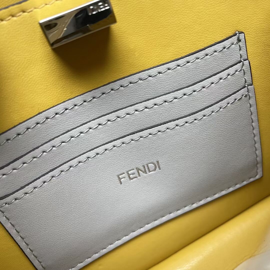 Fendi Peekaboo ISeeU XCross leather bag 7VA582A Yellow Fendi Peekaboo ISeeU XCross leather bag 7VA582A Yellow
