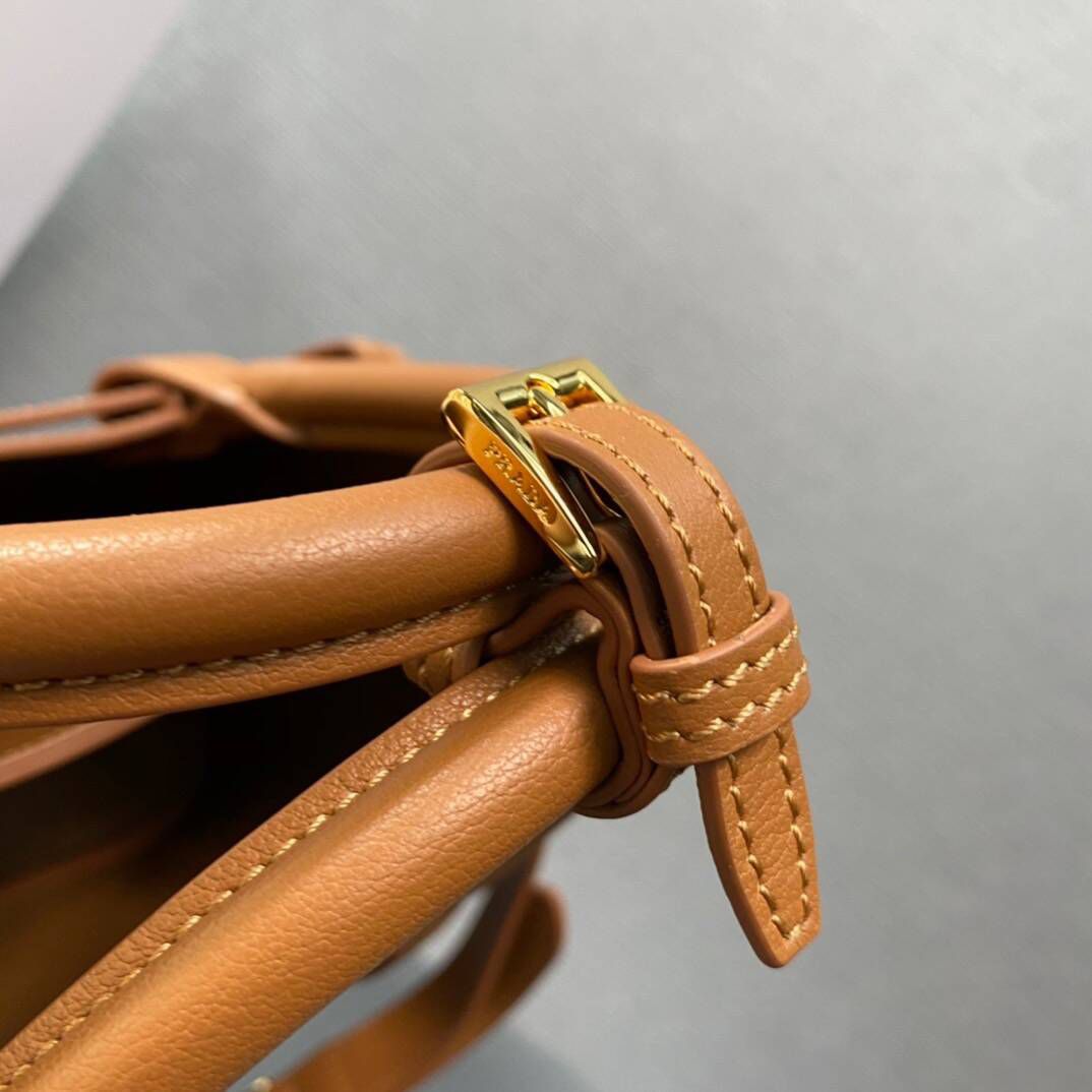 Prada Original Leather Double Top Handle Bag 1BA418 Brown Prada Original Leather Double Top Handle Bag 1BA418 Brown