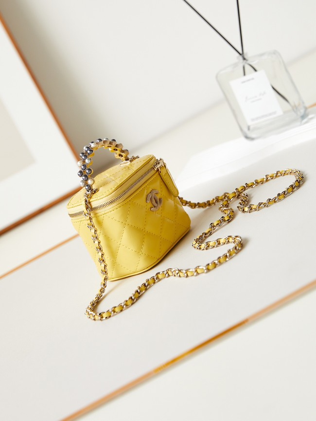 CHANEL NANO CLUTCH WITH CHAIN AS3965 YELLOW