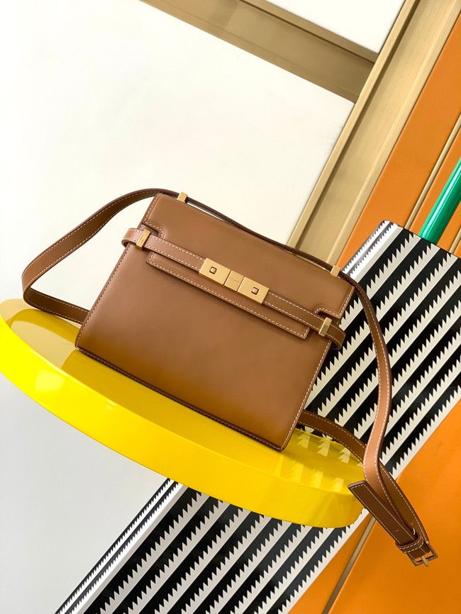 Saint Laurent MINI MANHATTAN IN LEATHER 727766 brown