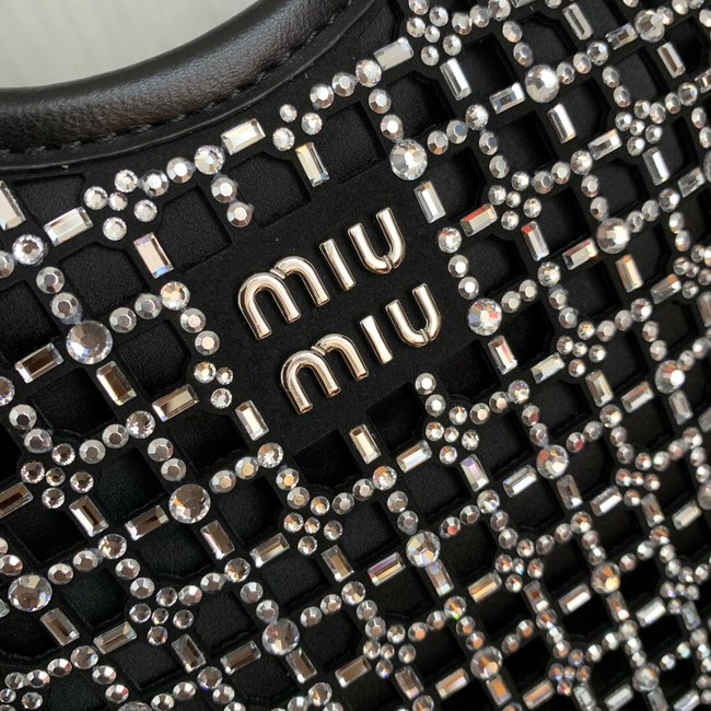 Miu Miu imitation crystal Shoulder Bag 500281 black