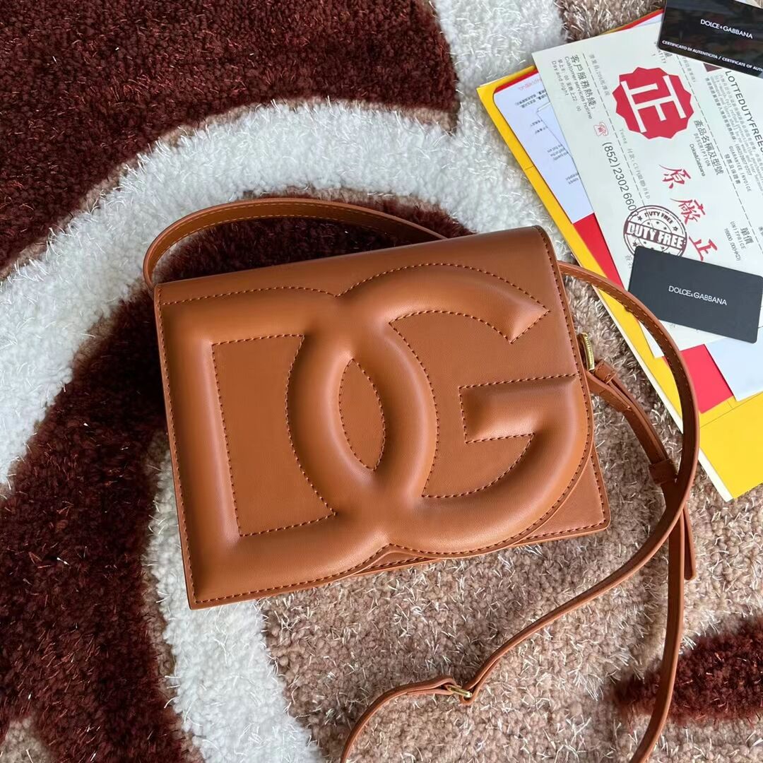 Dolce & Gabbana leather Shoulder Bag G6551 brown Dolce & Gabbana leather Shoulder Bag G6551 brown
