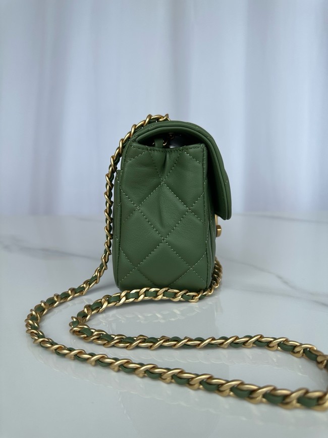 CHANEL MINI FLAP BAG AS5026 green
