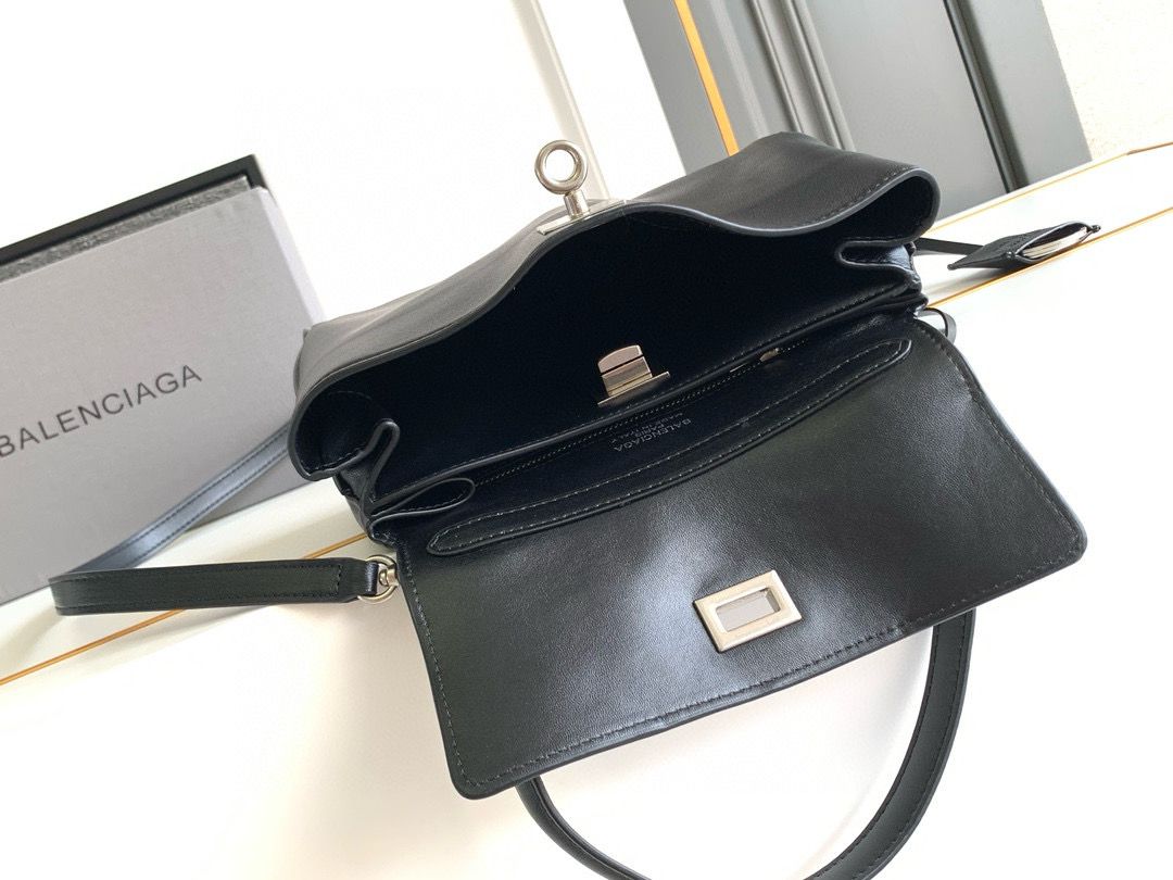 Balenciaga Rodeo Mini Handbag in black smooth calfskin 9027 aged-silver hardware Balenciaga Rodeo Mini Handbag in black smooth calfskin 9027 aged-silver hardware