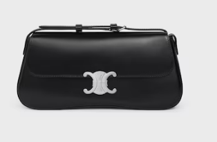 Celine MEDIUM CELINE LOLA BAG IN SHINY CALFSKIN 115533 BLACK