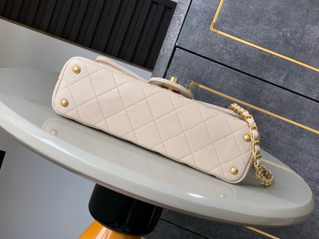Chanel MINI FLAP BAG WITH TOP HANDLE AS5354 Cream
