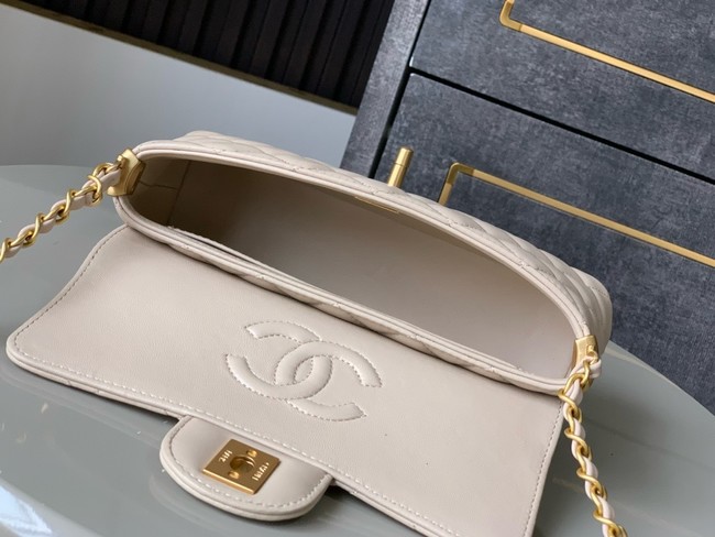 Chanel MINI FLAP BAG WITH TOP HANDLE AS5354 Cream