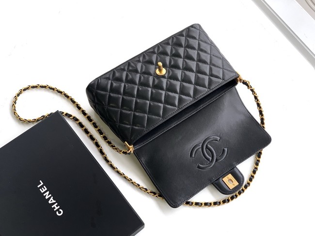 Chanel SMALL FLAP BAG WITH TOP HANDLE AS5356 black