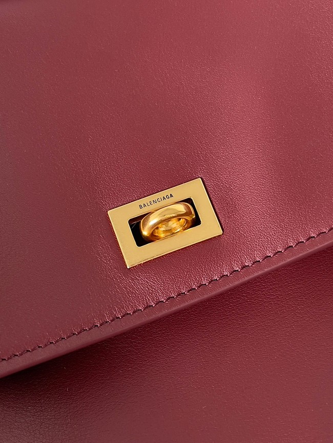 Balenciaga Rodeo Handbag Large smooth calfskin 795459 Burgundy
