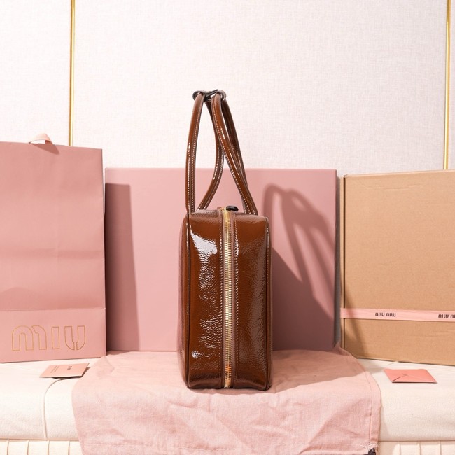 MIU MIU Leather Shoulder Bags 5BB117 Camel