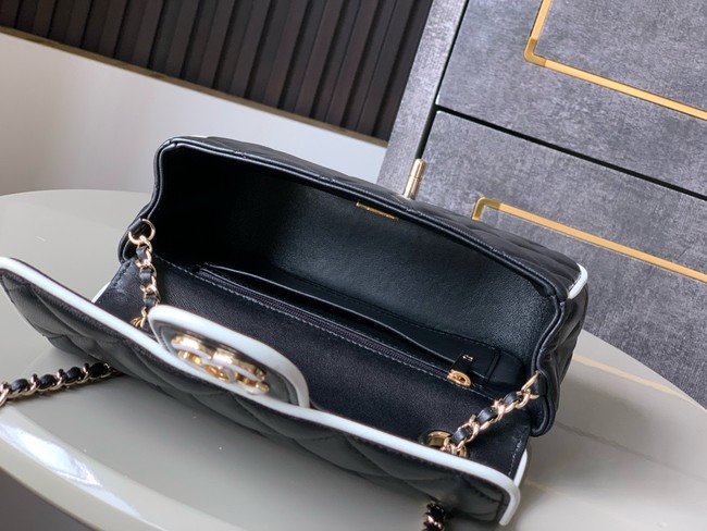 CHANEL MINI FLAP BAG Lambskin AS5151 Black & White