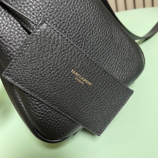 SAINT LAURENT LE 5 A 7 SUPPLE BABY IN GRAINED LEATHER 809461 black