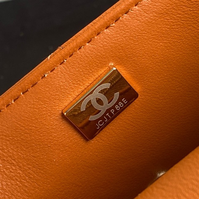 Chanel SMALL FLAP BAG WITH TOP HANDLE AS5111 Camel